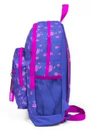 کوله پشتی یایگان Coral High کد 23112 طرح فلامینگو | کیف مدرسه چهاربخشی دخترانه